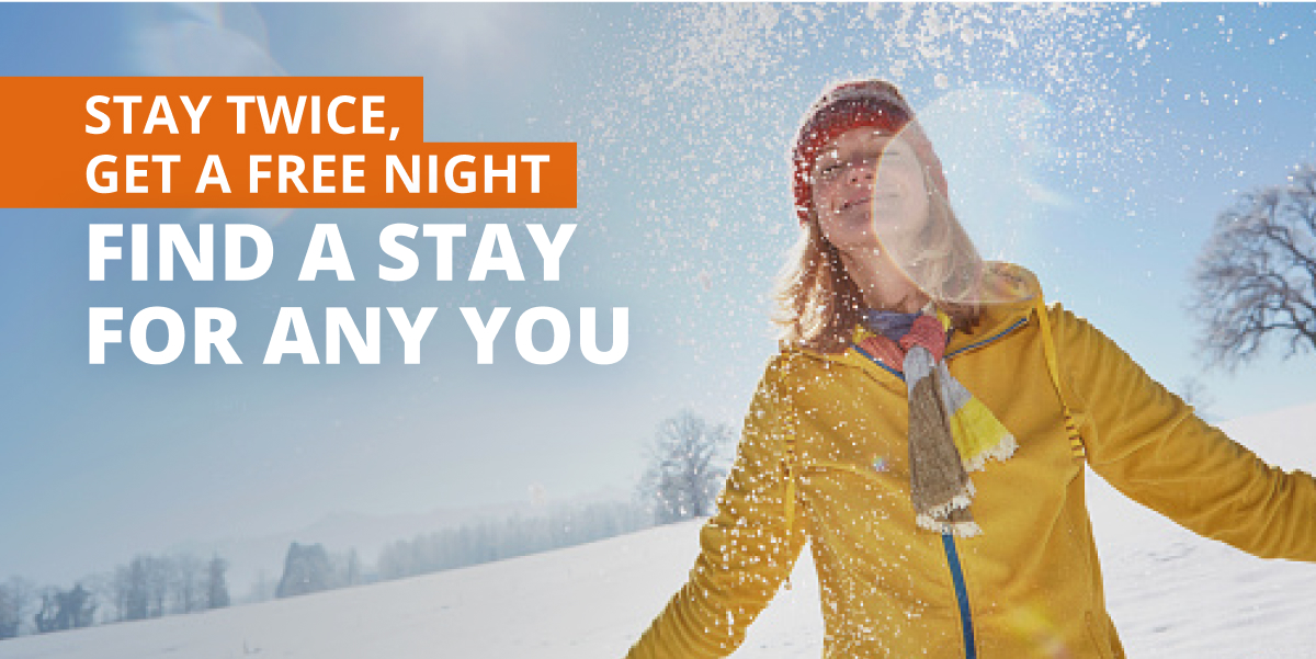 STAY TWICE - GET A FREE NIGHT - FIND A STAY FOR ANY YOU