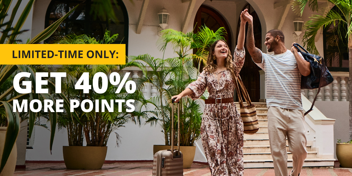 LIMITED-TIME ONLY: GET 40% MORE POINTS