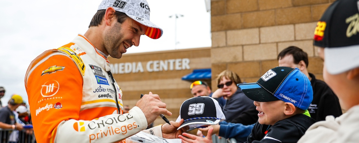 Trackhouse Racing-Choice Privileges Branded-Daniel Suarez Photo Op and Signing