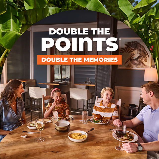 Double the points, double the memories.