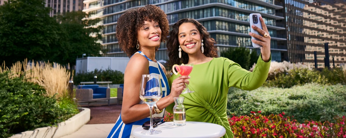 Ladies Enjoying a Cocktail - 15 Percent Off Promo