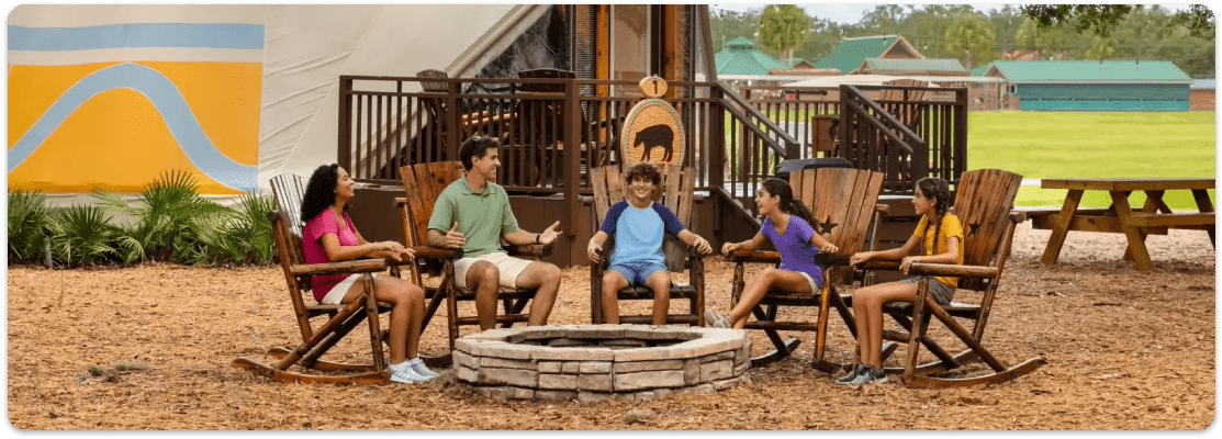 Family Enjoying Bonfire - Westgate Resort