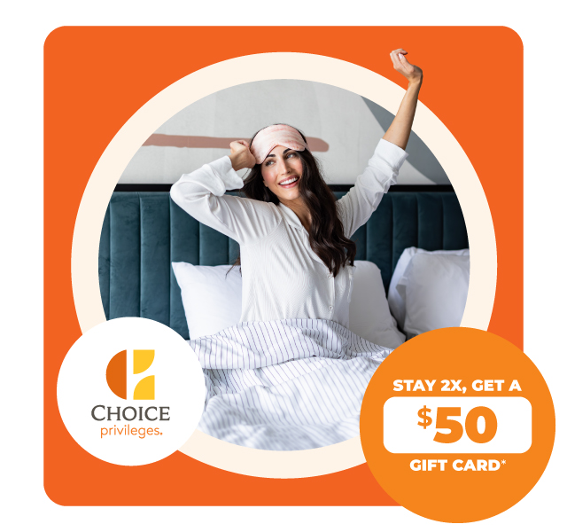 Stay 2X, GET A $50 GIFT CARD