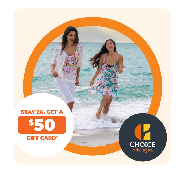Stay 2X, GET A $50 GIFT CARD