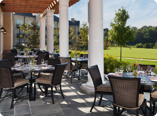 Photo of the Middleburg Salamander Outdoor Dining Area