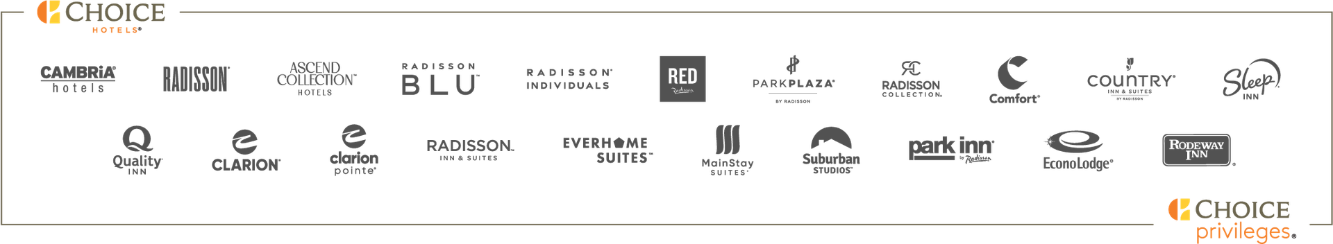 Choice Hotels Brand Logos